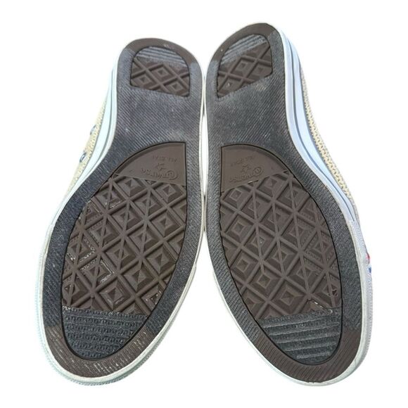 Converse All Star Women's Driftwood Beige Cloth Perforated Low Top Sneakers 9 - Picture 6 of 6